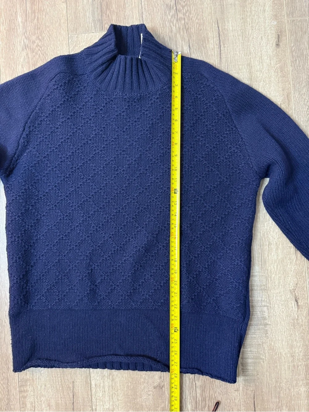 Levi's Red Tab Aran-knit 100% Wool Sweater in Navy Size L Heavy